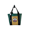 A Green and Yellow Upcycled Tote Bag - Front View